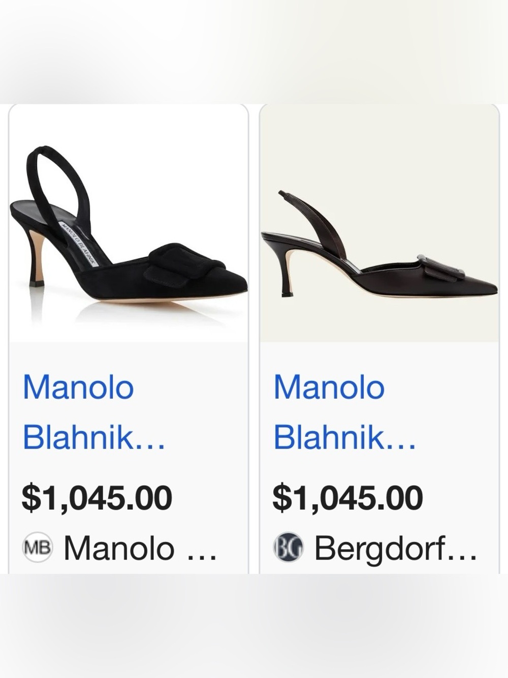 Manolo Blahnik Maysli Black Suede Buckle Slingbacks - Picture 4 of 11